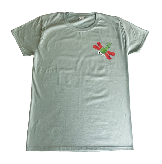 T-shirt Libelle groen - Volwassenen