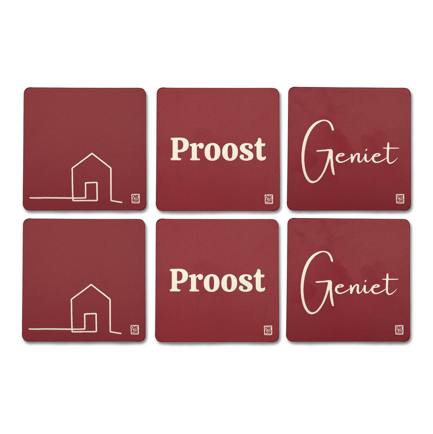 Onderzetters | Proost & geniet