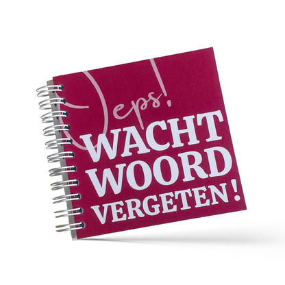 Wachtwoordenboekje rood wachtwoord vergeten