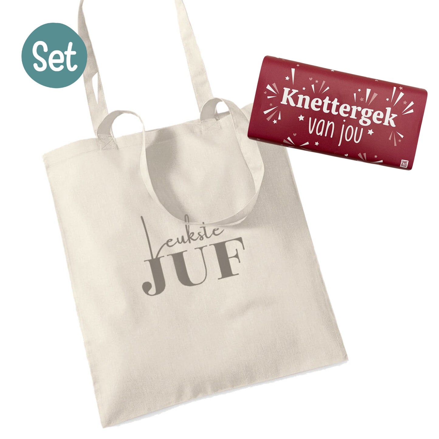 Set Tas & Chocoladereep Leukste Juf