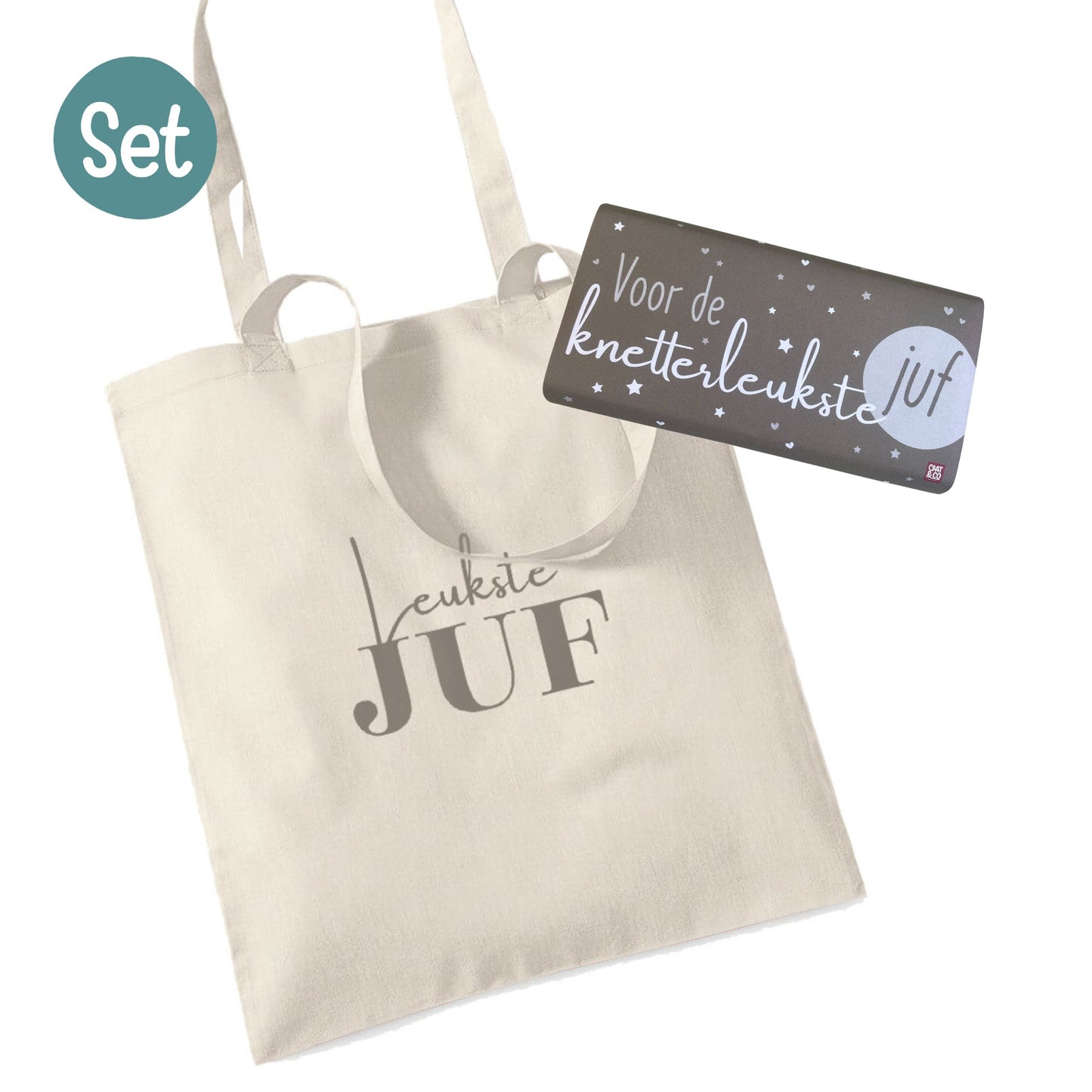 Set Tas & Chocoladereep Leukste Juf